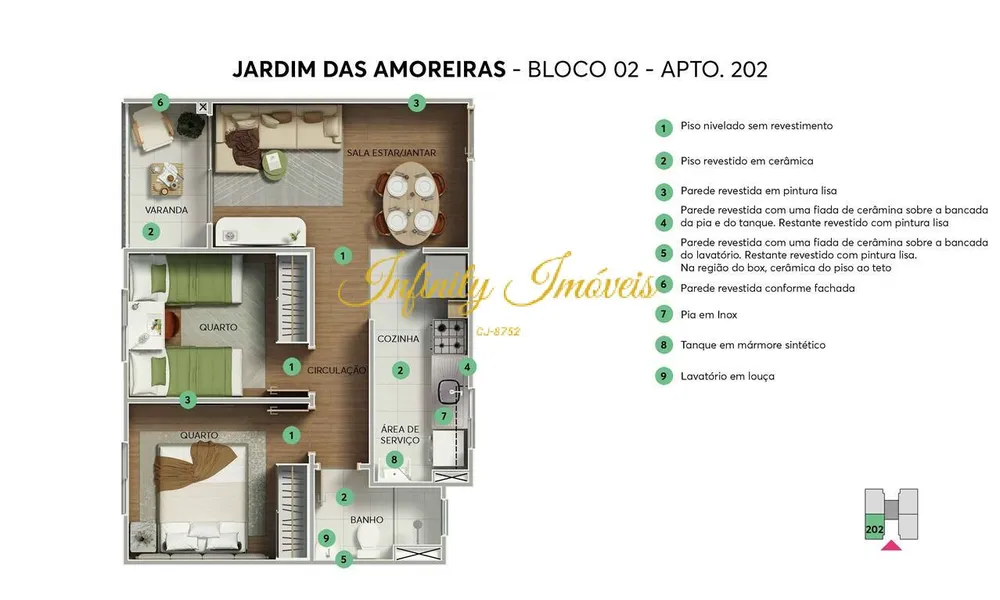Apartamento, 2 quartos, 44 m² - Foto 10
