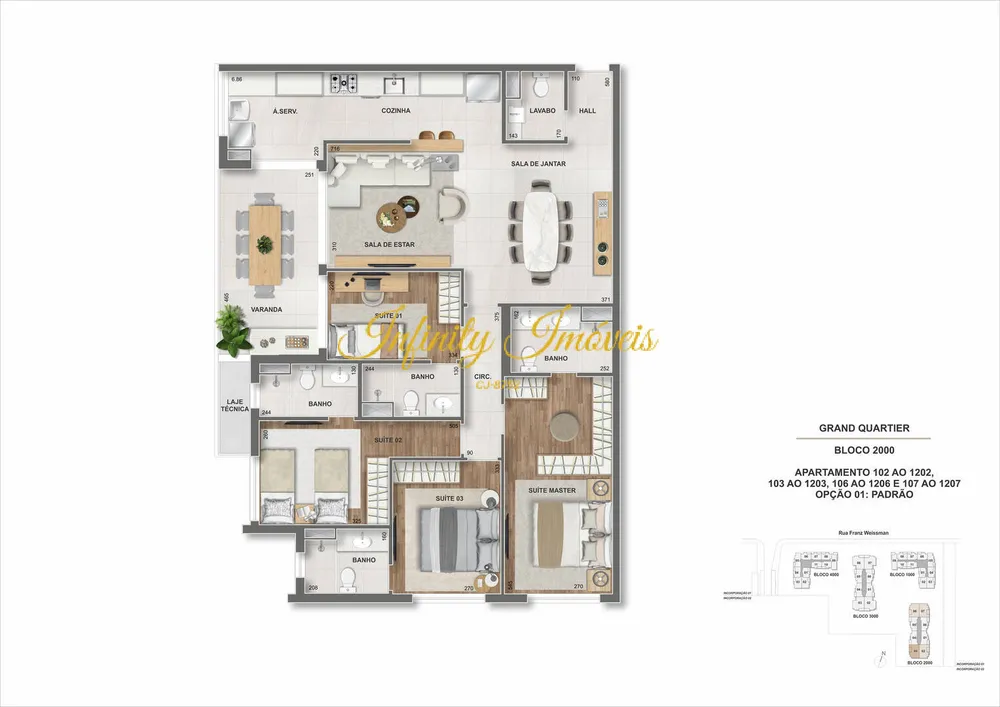 Apartamento, 3 quartos, 99 m² - Foto 87