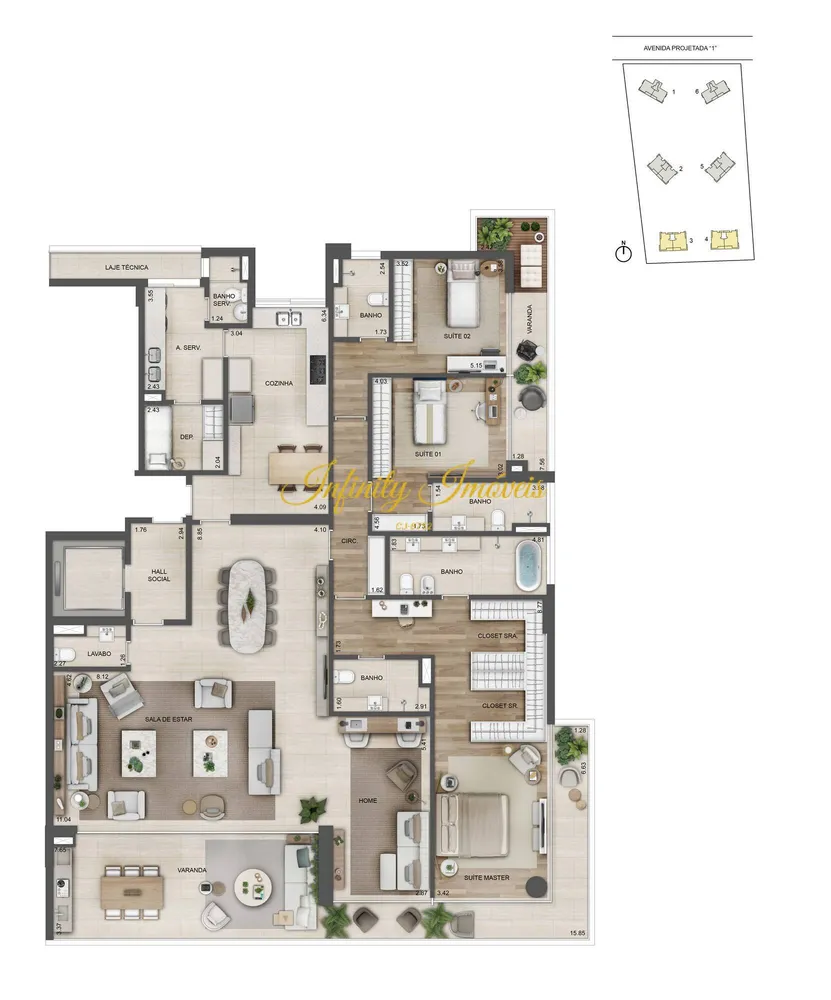 Apartamento, 4 quartos, 231 m² - Foto 61