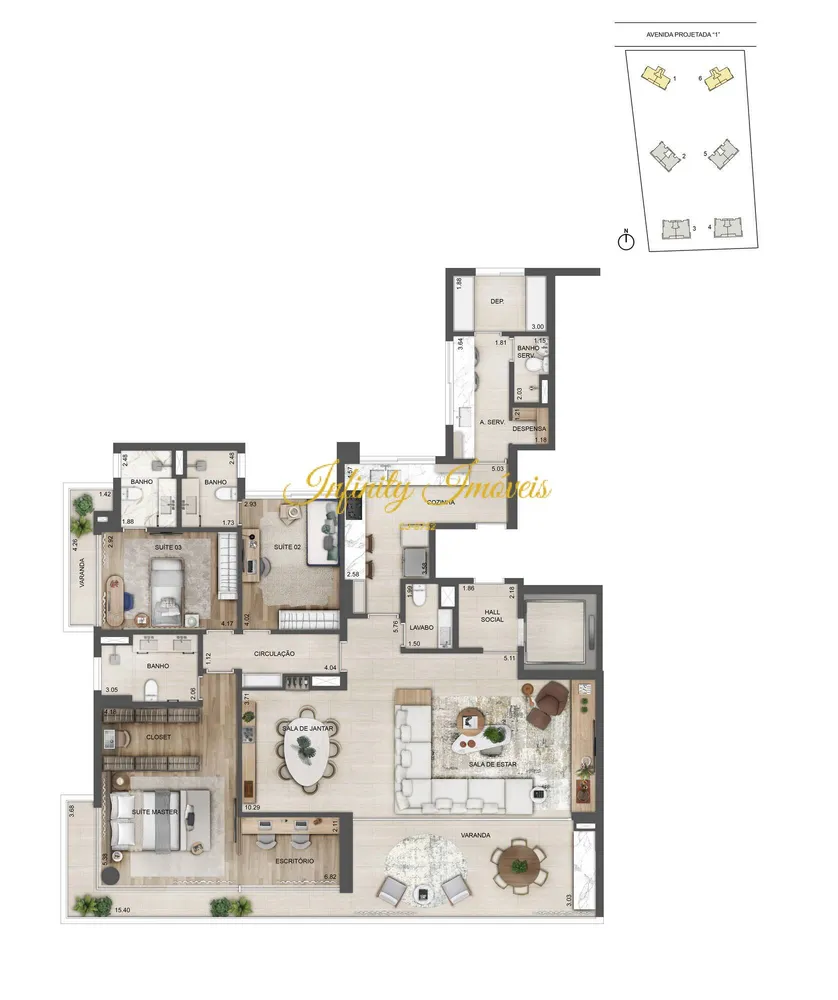 Apartamento, 4 quartos, 231 m² - Foto 63