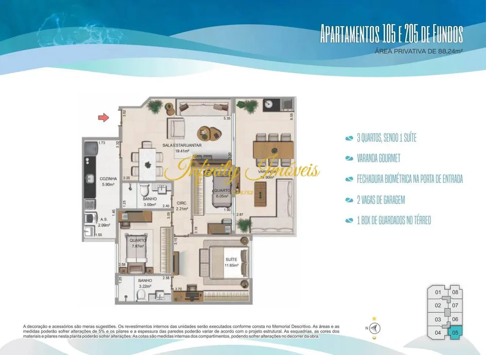Cobertura, 4 quartos, 137 m² - Foto 3