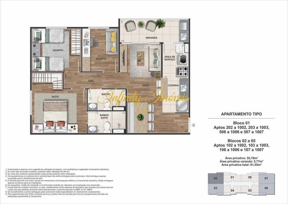 Apartamento, 3 quartos, 61 m² - Foto 28