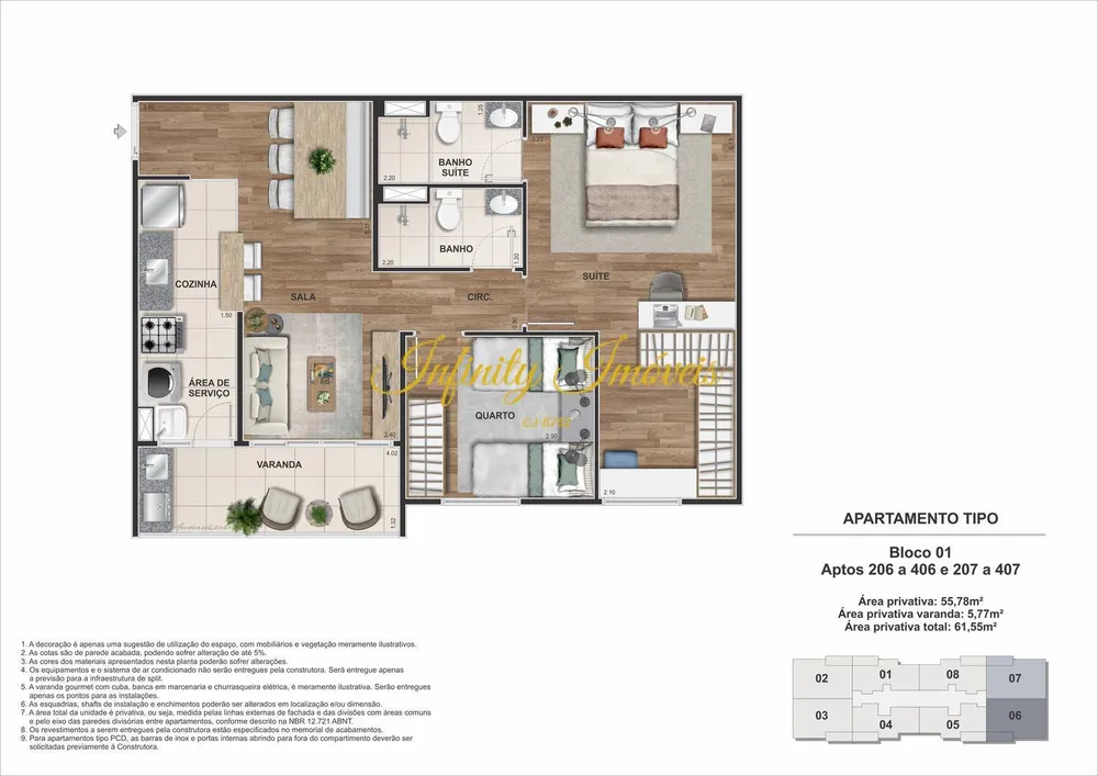Apartamento, 3 quartos, 61 m² - Foto 29
