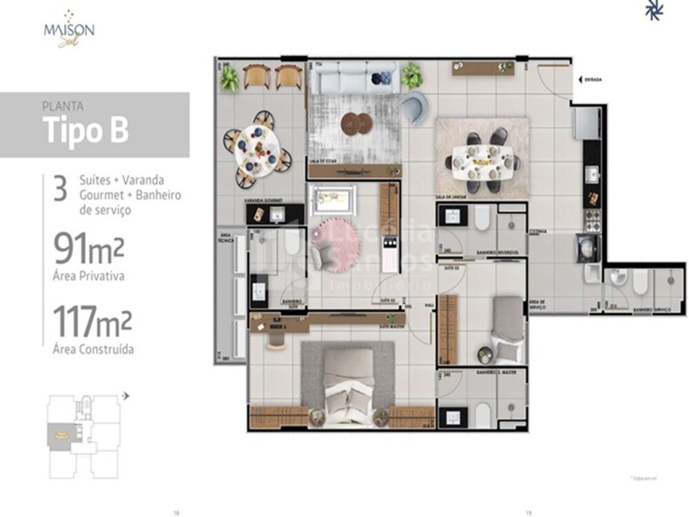 Apartamento, 3 quartos, 91 m² - Foto 4