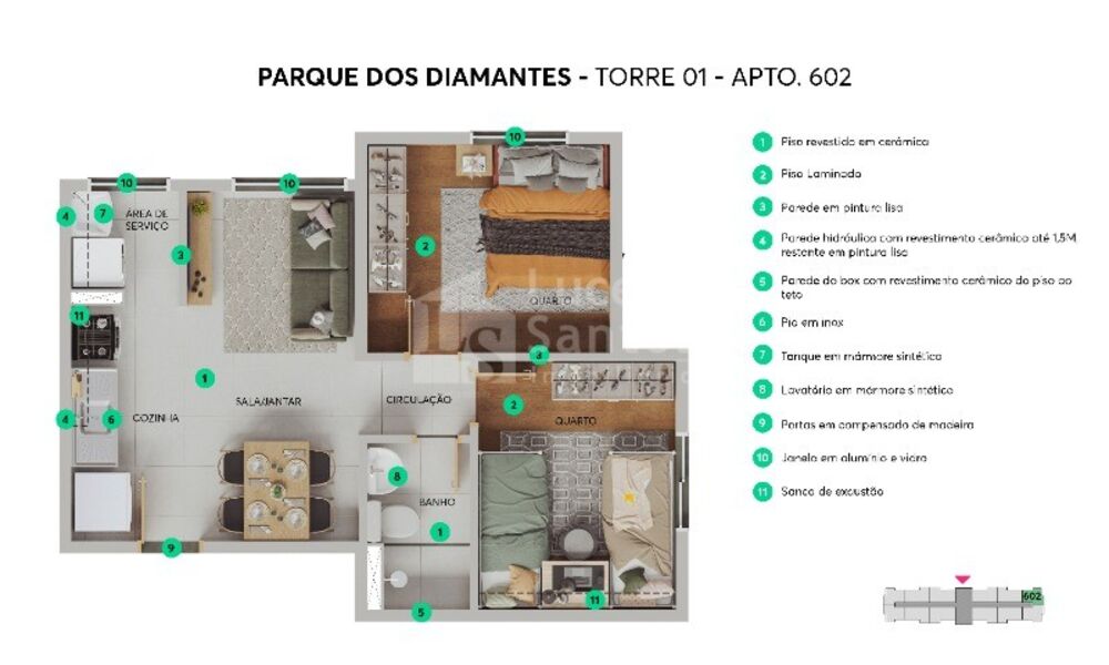 Apartamento à venda com 2 quartos, 37m² - Foto 12