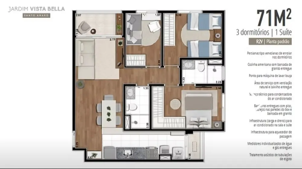 Apartamento, 3 quartos, 71 m² - Foto 6