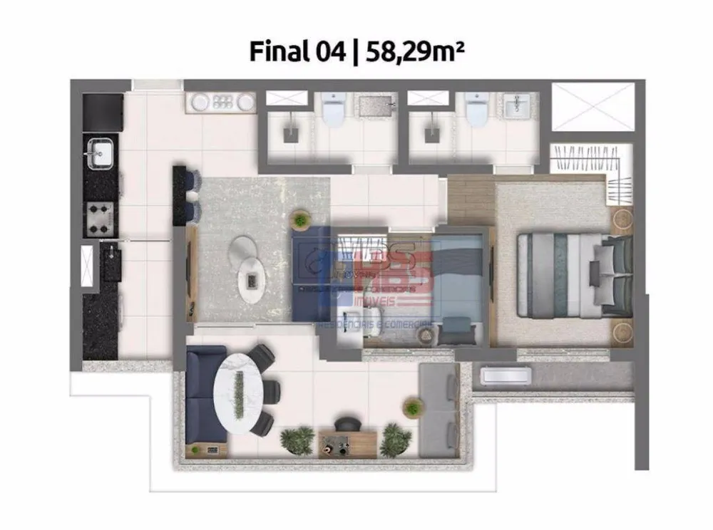 Apartamento, 2 quartos, 59 m² - Foto 7