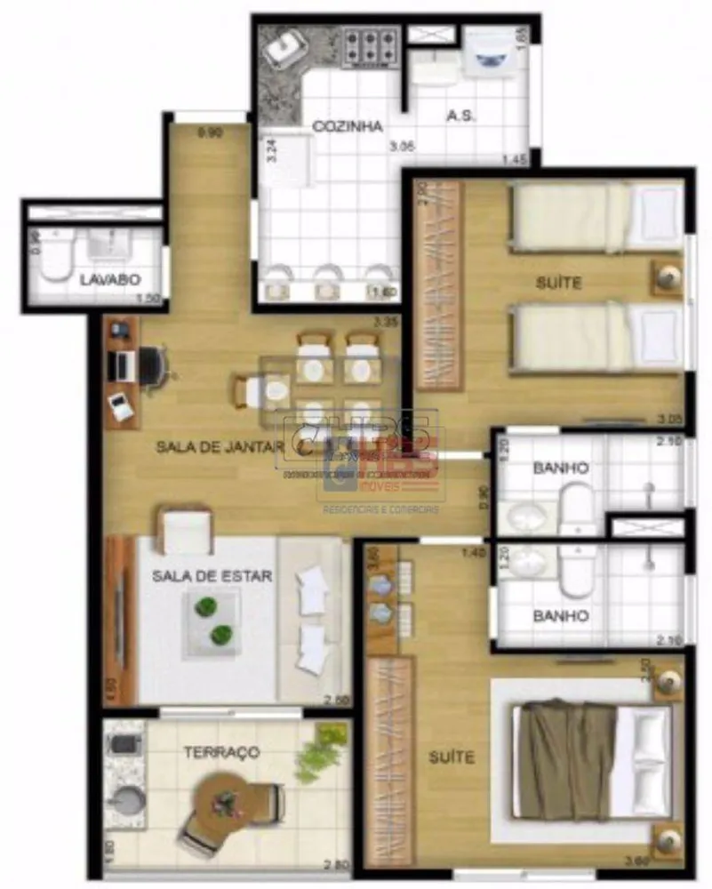 Apartamento, 2 quartos, 64 m² - Foto 2