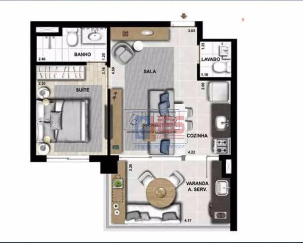 Apartamento, 1 quarto, 44 m² - Foto 8