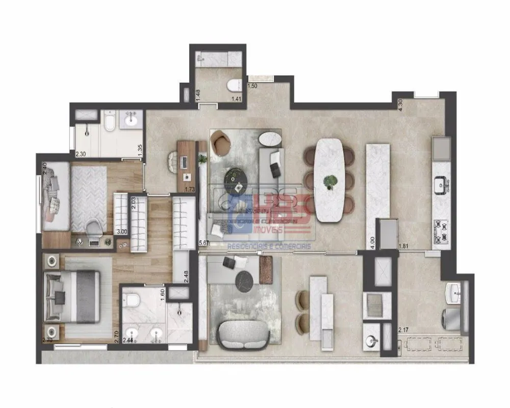 Apartamento, 3 quartos, 110 m² - Foto 2