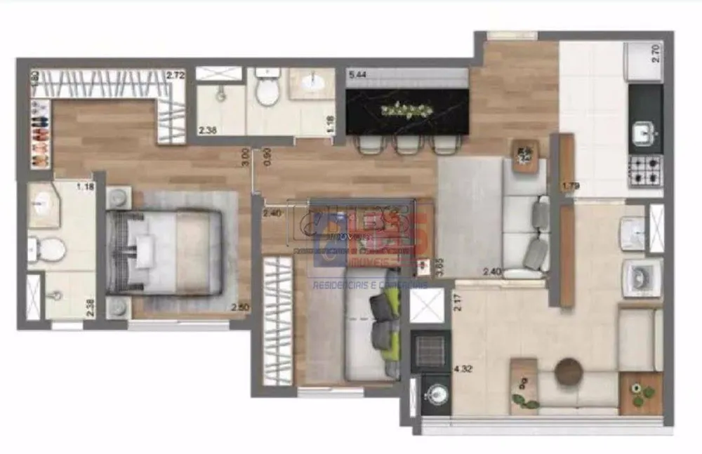 Apartamento, 2 quartos, 62 m² - Foto 4