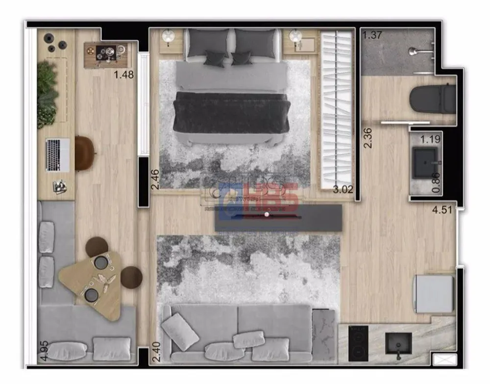 Apartamento, 1 quarto, 33 m² - Foto 11