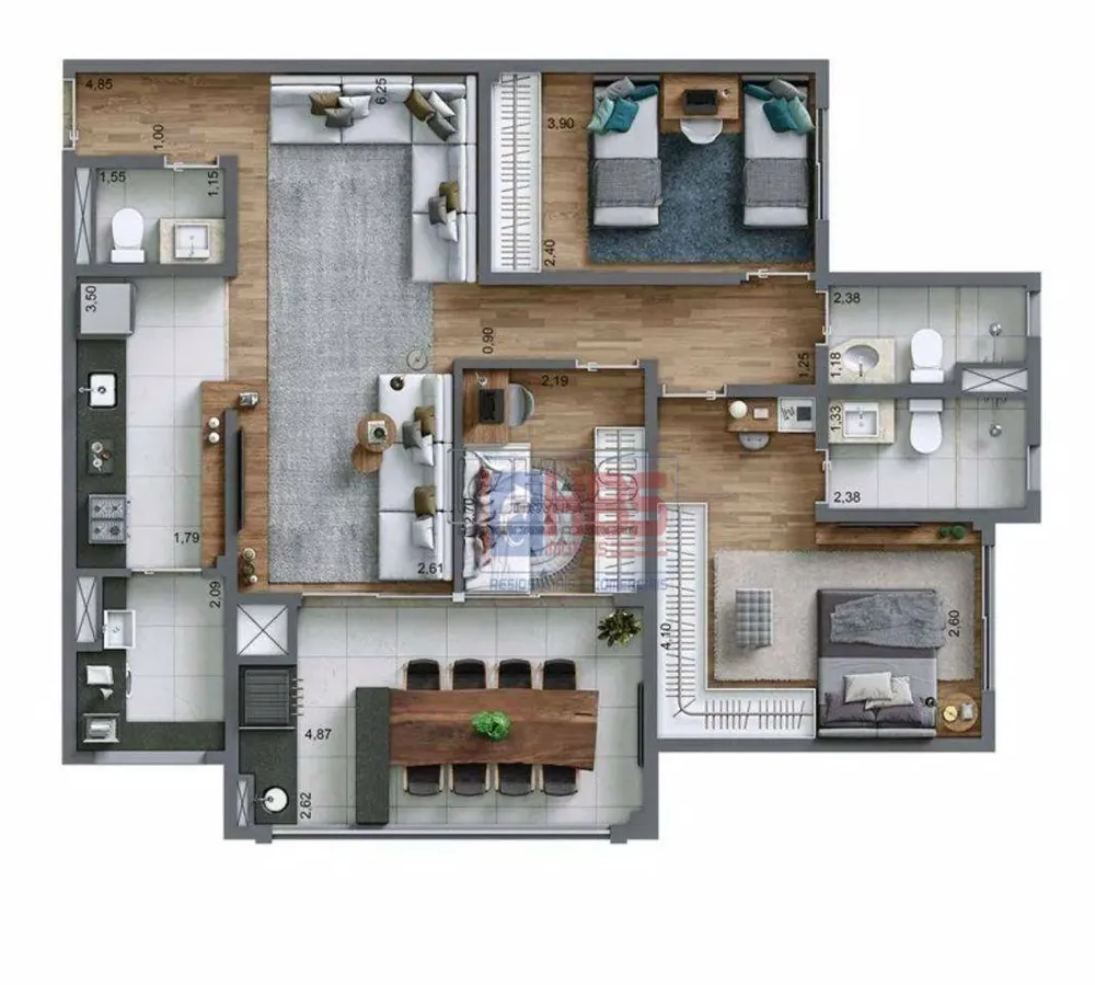 Apartamento, 3 quartos, 93 m² - Foto 11