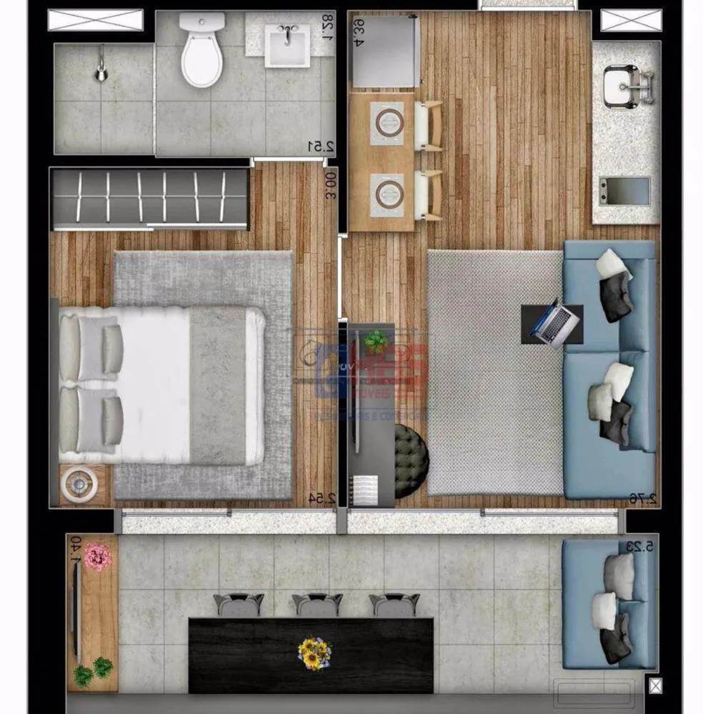 Apartamento, 1 quarto, 38 m² - Foto 5
