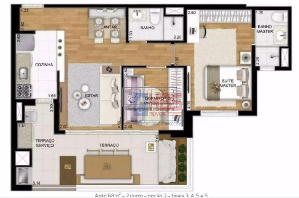 Apartamento, 2 quartos, 68 m² - Foto 8