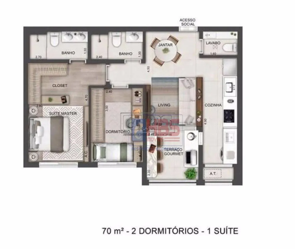 Apartamento, 2 quartos, 70 m² - Foto 10