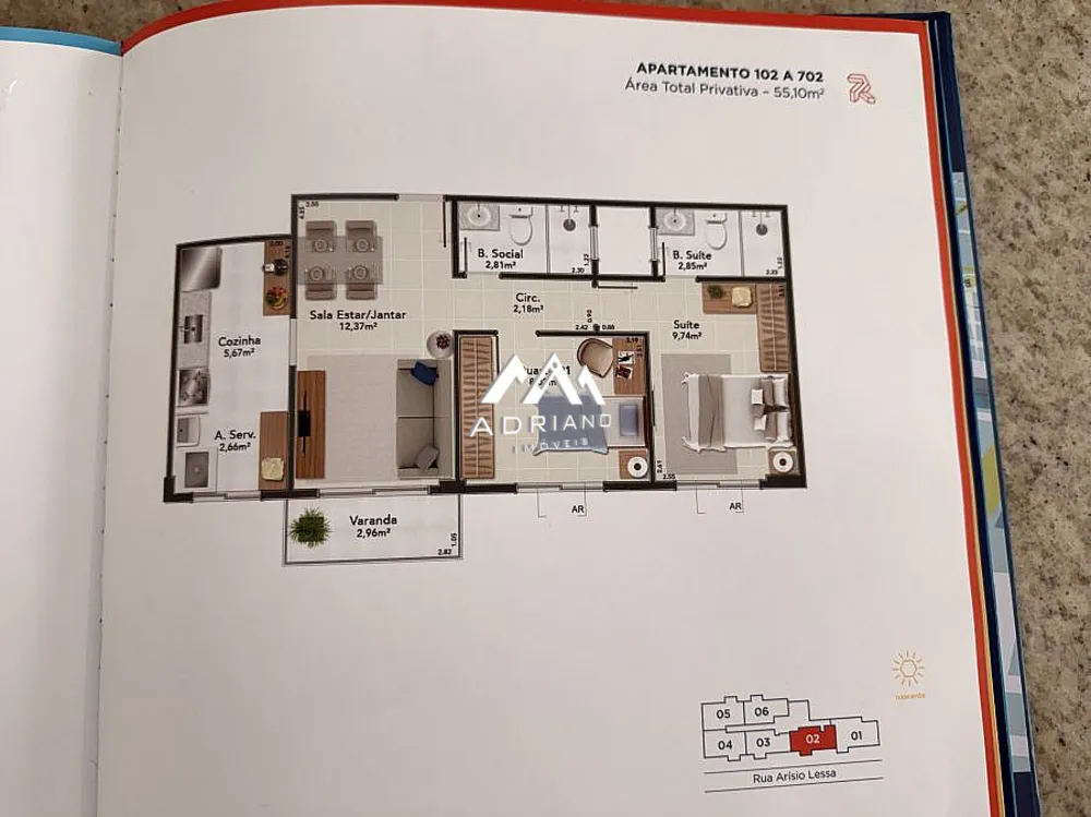 Apartamento, 2 quartos, 55 m² - Foto 19