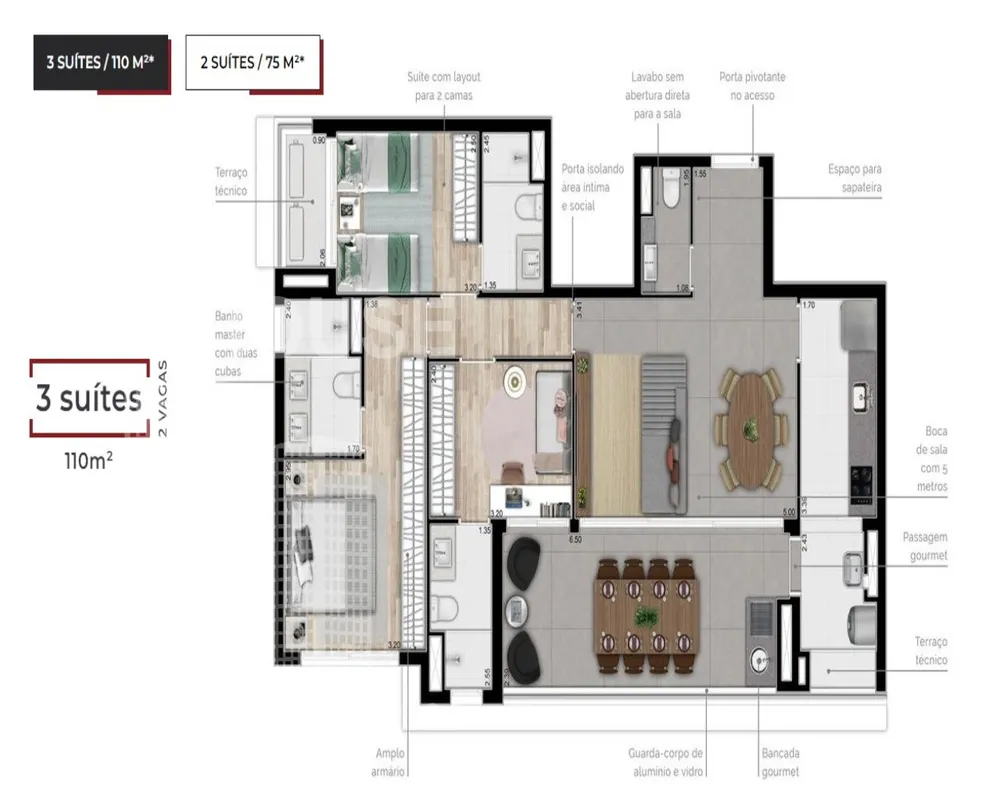 Apartamento, 3 quartos, 110 m² - Foto 10