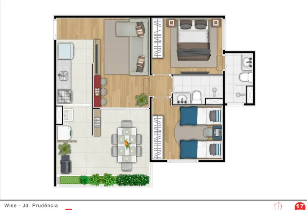 Apartamento, 2 quartos, 58 m² - Foto 9
