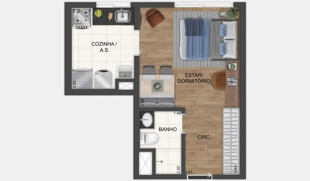 Apartamento, 1 quarto, 30 m² - Foto 16
