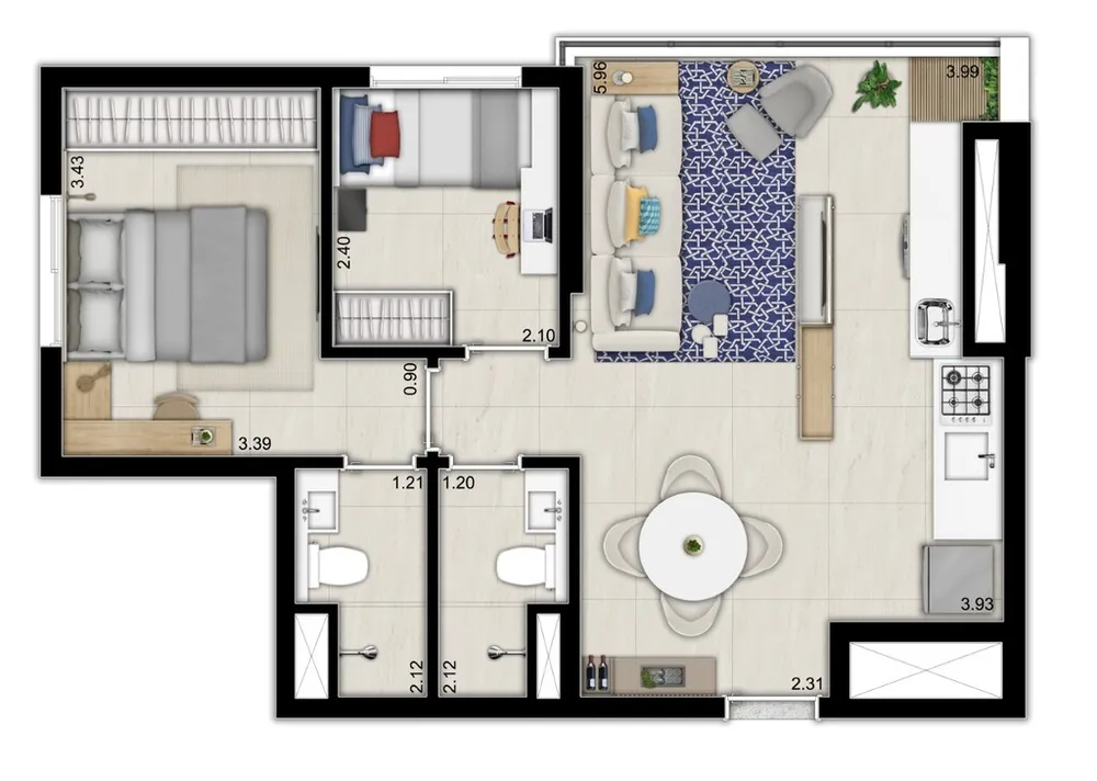 Apartamento, 1 quarto, 35 m² - Foto 8