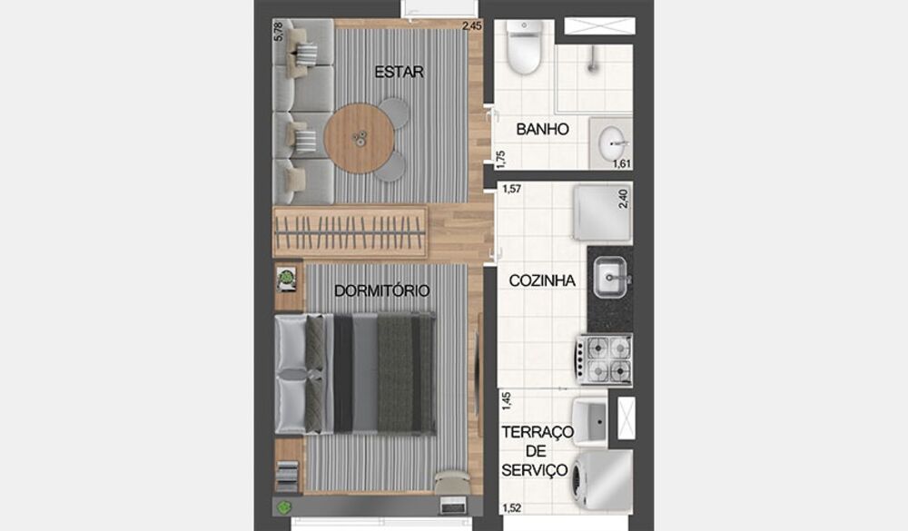 Apartamento, 1 quarto, 30 m² - Foto 20