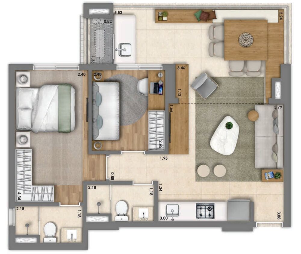 Apartamento, 2 quartos, 61 m² - Foto 16