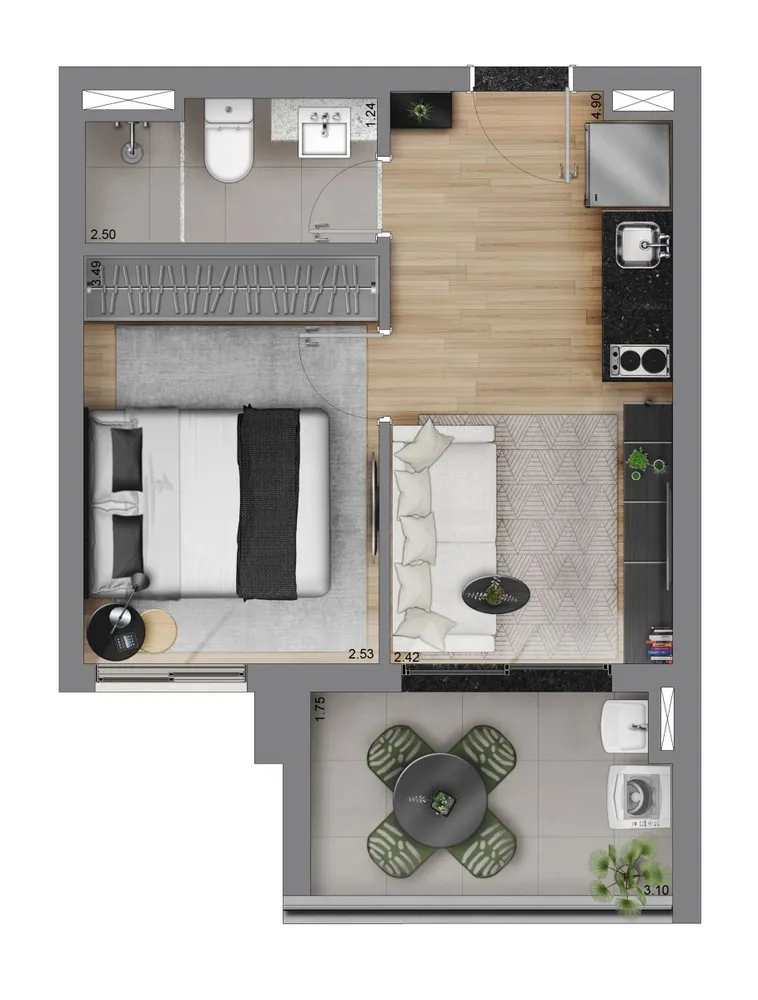 Apartamento, 1 quarto, 21 m² - Foto 8