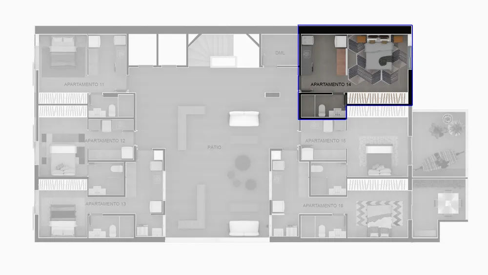 Apartamento, 1 quarto, 22 m² - Foto 2