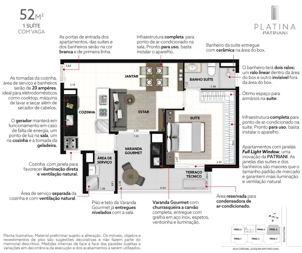 Apartamento, 1 quarto, 52 m² - Foto 3