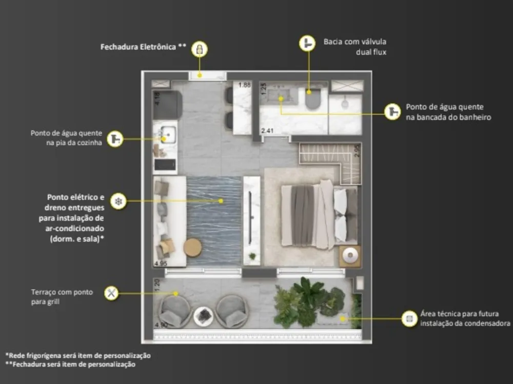 Apartamento, 1 quarto, 32 m² - Foto 5