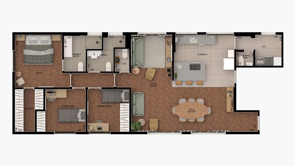 Apartamento, 3 quartos, 129 m² - Foto 1