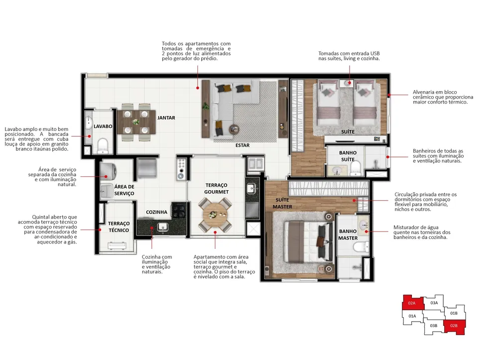 Apartamento, 2 quartos, 83 m² - Foto 1