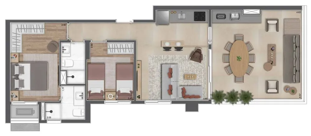 Apartamento, 2 quartos, 57 m² - Foto 12