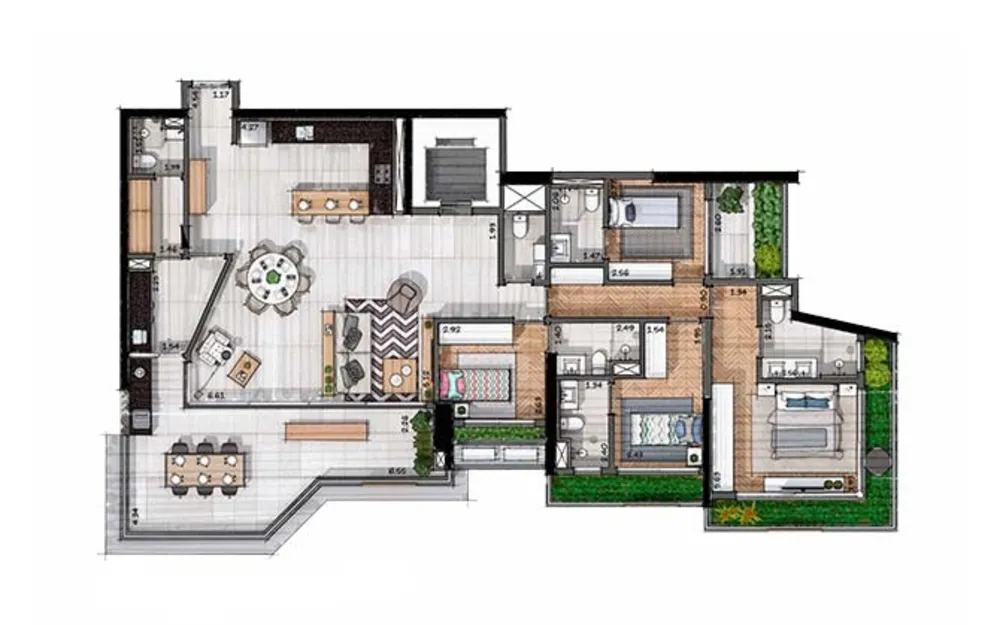 Apartamento, 4 quartos, 197 m² - Foto 1