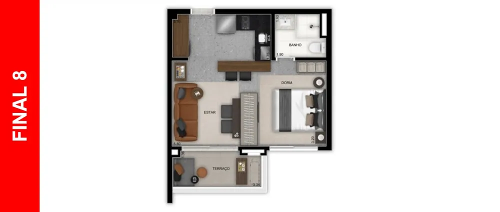 Apartamento, 1 quarto, 38 m² - Foto 11