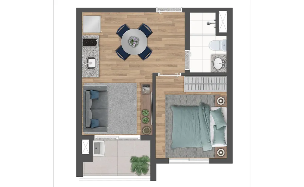 Apartamento, 1 quarto, 40 m² - Foto 4