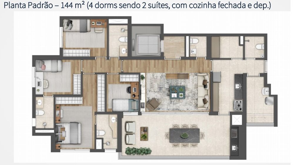 Cobertura, 3 quartos, 216 m² - Foto 9