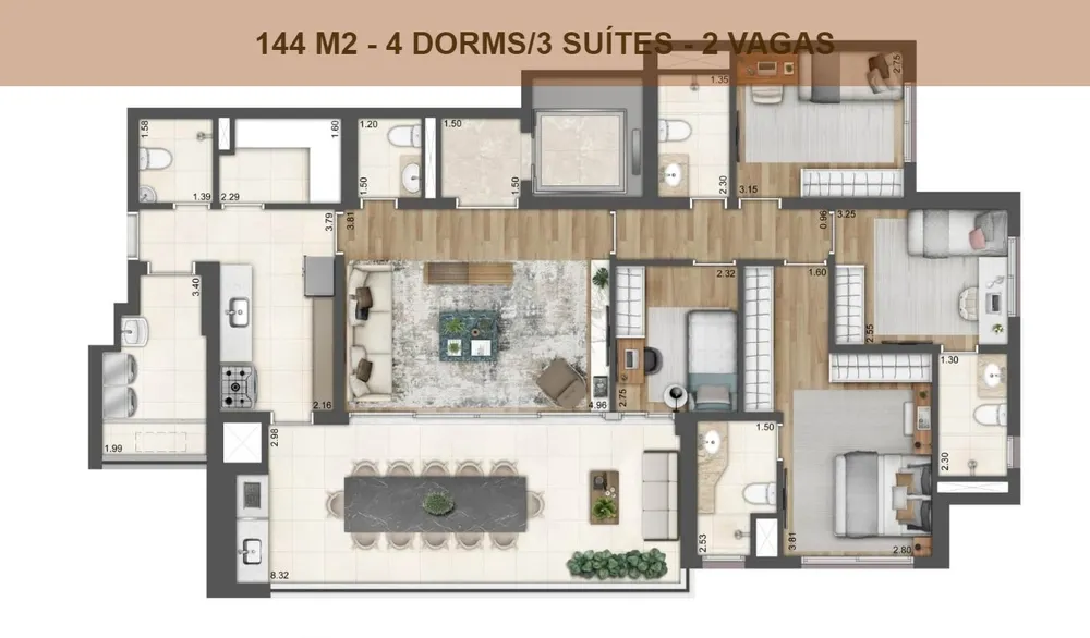 Apartamento, 4 quartos, 123 m² - Foto 7