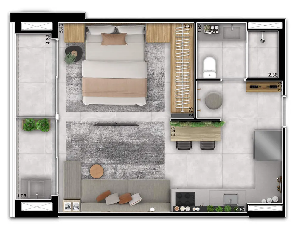 Apartamento, 1 quarto, 42 m² - Foto 9
