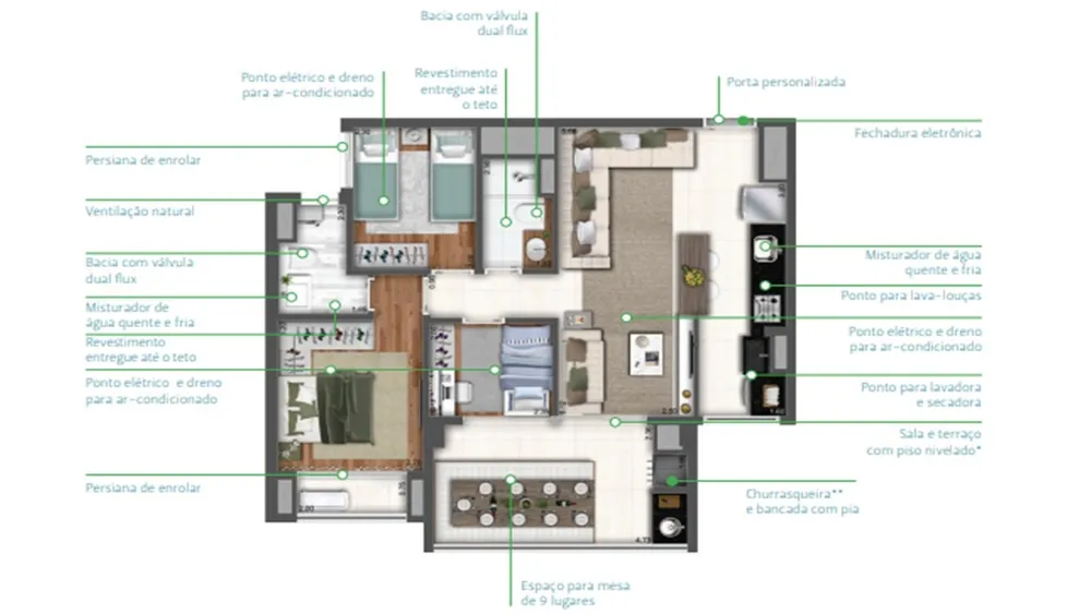 Apartamento, 3 quartos, 78 m² - Foto 3