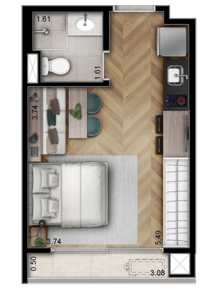 Apartamento, 2 quartos, 43 m² - Foto 6