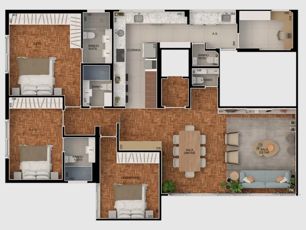 Apartamento, 3 quartos, 155 m² - Foto 4