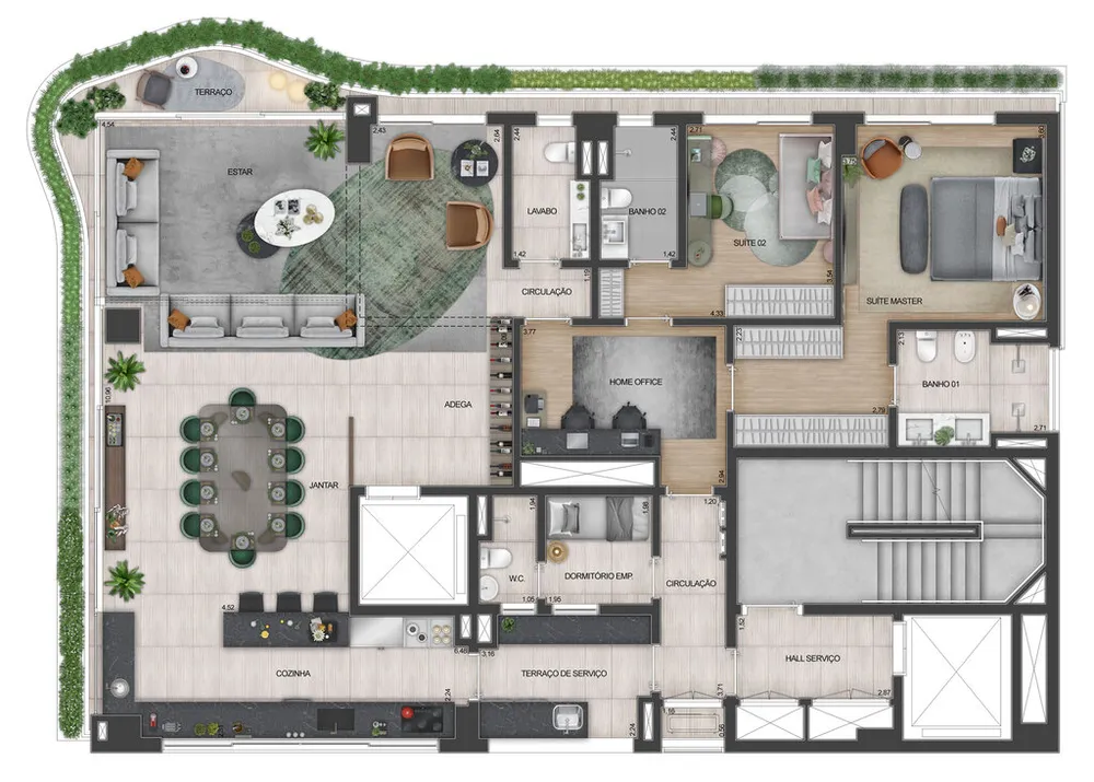 Cobertura, 4 quartos, 398 m² - Foto 12