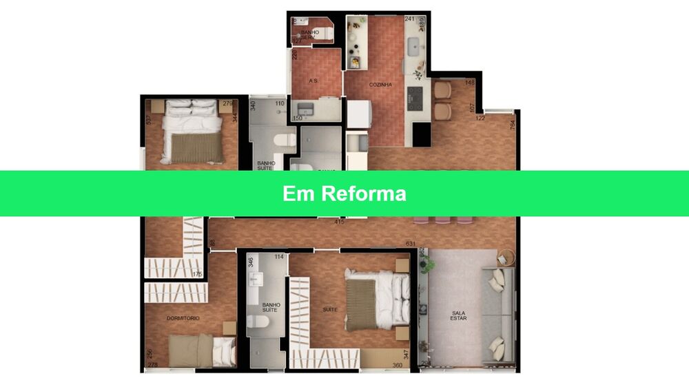 Apartamento, 3 quartos, 107 m² - Foto 1