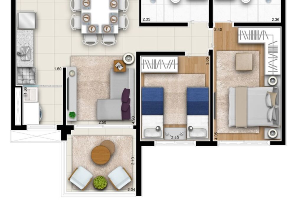 Apartamento, 2 quartos, 59 m² - Foto 6