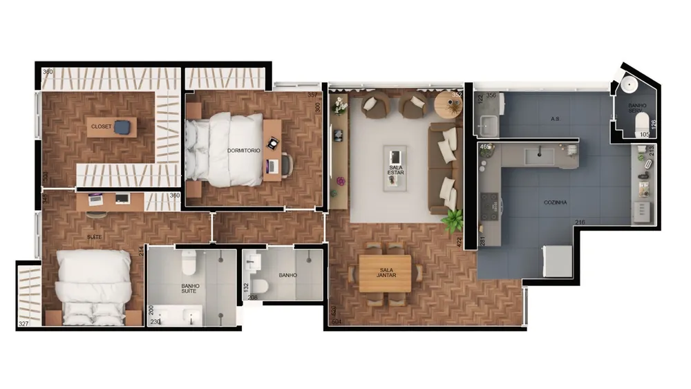 Apartamento, 2 quartos, 98 m² - Foto 2
