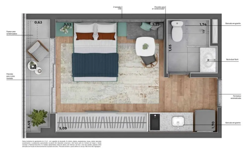 Apartamento, 1 quarto, 23 m² - Foto 17