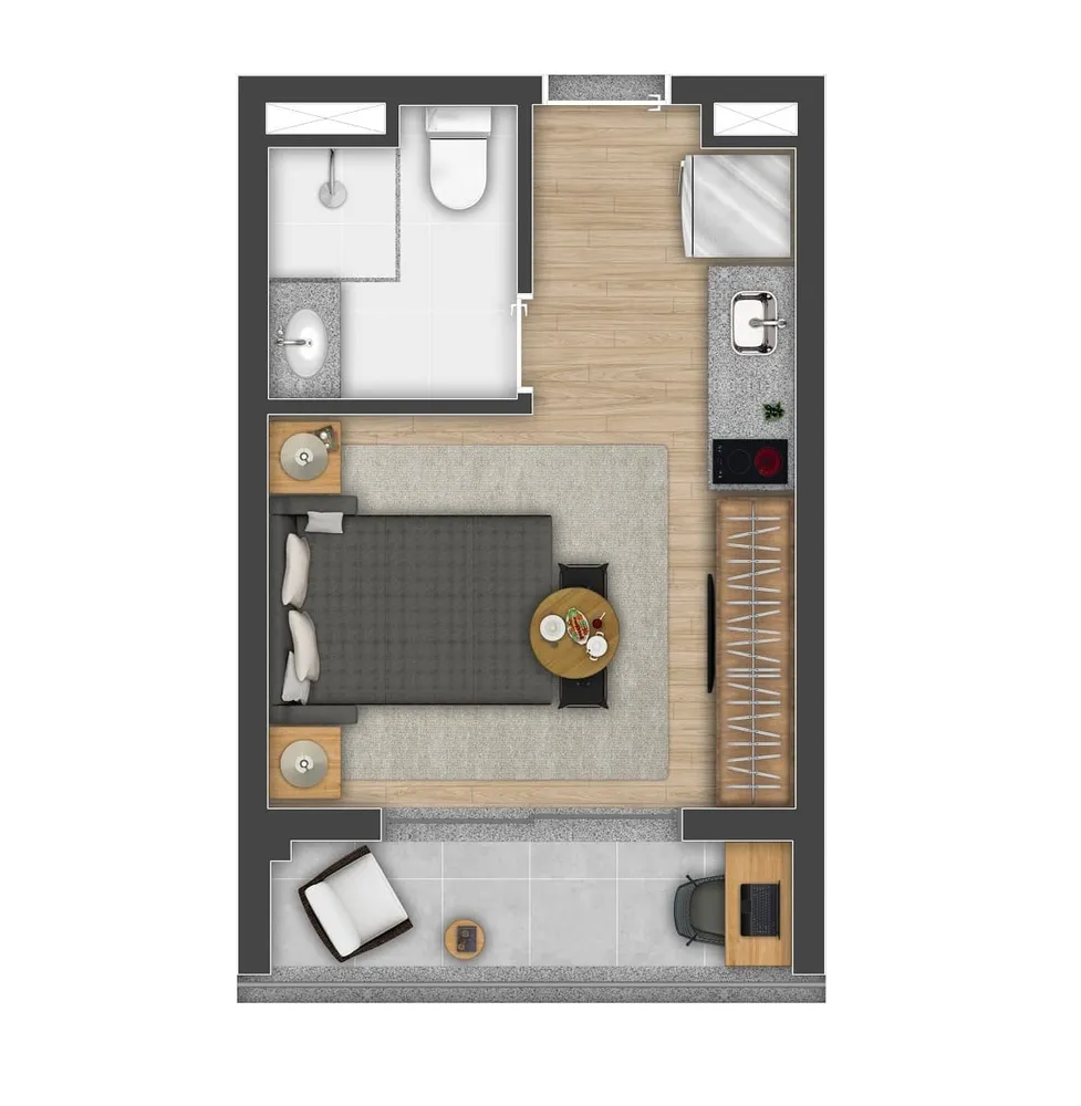 Apartamento, 1 quarto, 24 m² - Foto 13