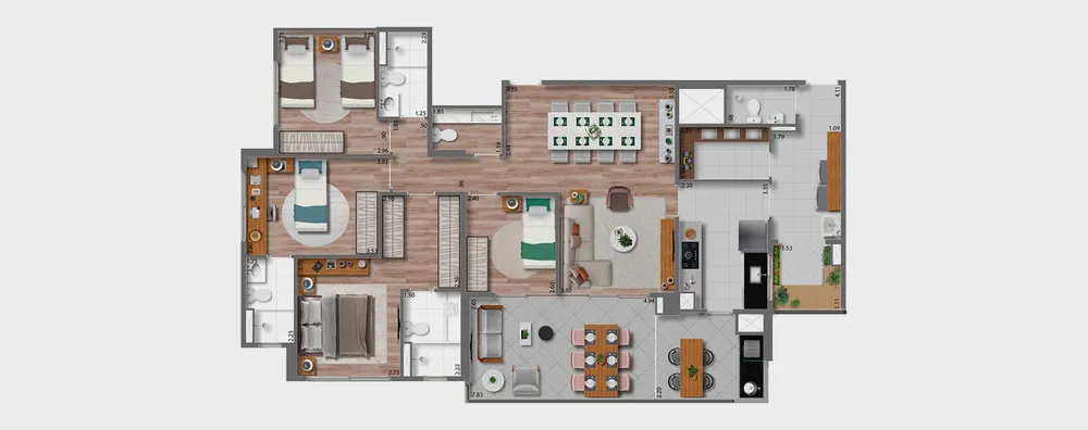 Apartamento, 4 quartos, 133 m² - Foto 2